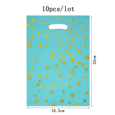 10kom Sretan rođendan Poklon vrećice od aluminijske folije Zvjezdice Plastične vrećice za rođendanske zabave Slatkiši Kolačići Plastične vrećice