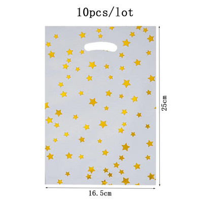 10kom Sretan rođendan Poklon vrećice od aluminijske folije Zvjezdice Plastične vrećice za rođendanske zabave Slatkiši Kolačići Plastične vrećice