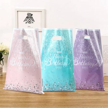 Shiny Diamonds Plastic Gift Bag Loot Bag Baby Shower Happy Birthday Party Supplies Theme Decorations