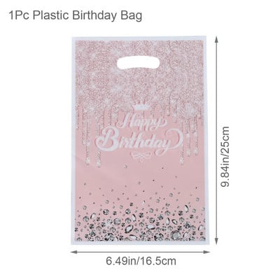 Blizgantys deimantai Plastikinis dovanų maišelis Pagrobimo maišelis Kūdikių dušas su gimtadieniu Vakarėlio reikmenys teminiai papuošimai