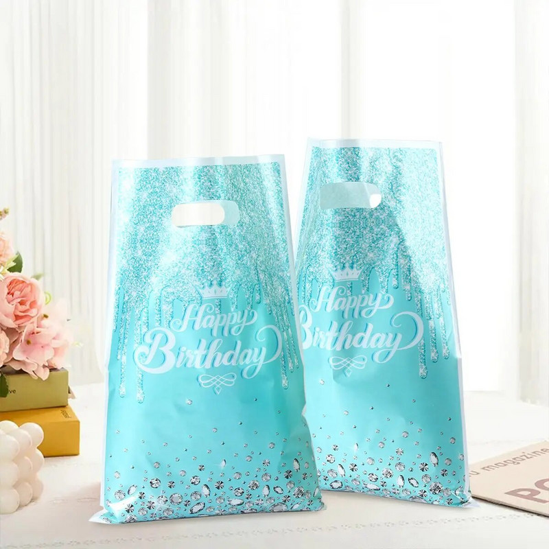 Blizgantys deimantai Plastikinis dovanų maišelis Pagrobimo maišelis Kūdikių dušas su gimtadieniu Vakarėlio reikmenys teminiai papuošimai