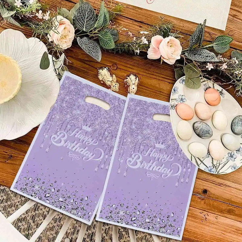 Blizgantys deimantai Plastikinis dovanų maišelis Pagrobimo maišelis Kūdikių dušas su gimtadieniu Vakarėlio reikmenys teminiai papuošimai