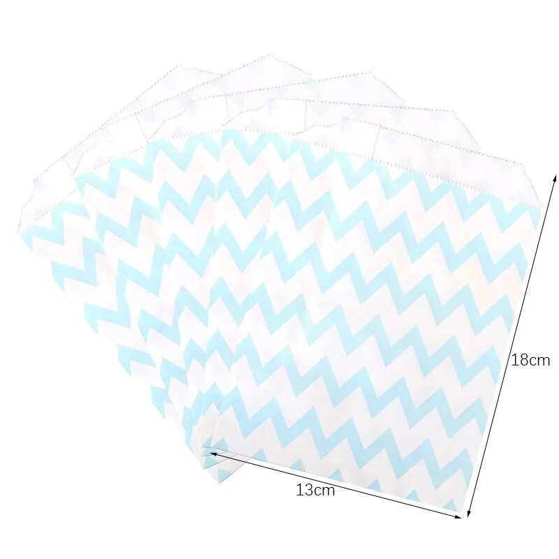 25Goodie Krepšiai Aukštos kokybės vakarėlių popierinis maišelis Polka Dot dryžuotas popierinis rankdarbių krepšys Kepyklų krepšys Dovanų krepšys Vestuvių Goodie maišelis popieriniai maišeliai