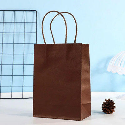 Farebné nákupné tašky na cukríky 10 ks, darčekové tašky z kraftového papiera, farebné ručné papierové tašky, svadobná dekorácia, darček