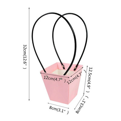 Prijenosna vodootporna kutija za cvijeće Košara s papirom Kutija za pakiranje umjetnog cvijeća Kućni dekor Rođendanska svadbena dekoracija