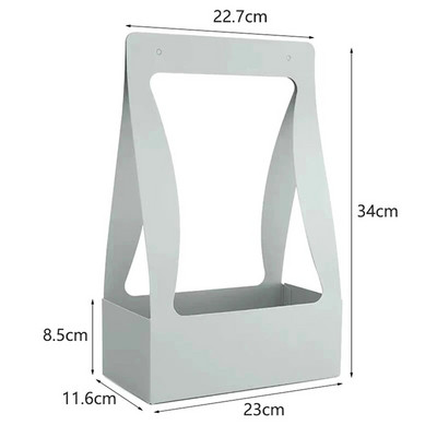 Dvostrana vodootporna kraft papirna prijenosna košara s cvijećem Drška za buket Kartonska kutija Kreativni buket Kutija za zamatanje blagdanskih darova