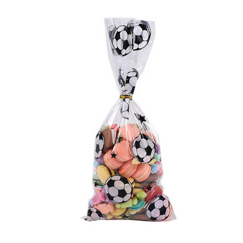 Τσάντες δώρου ποδοσφαίρου Τσάντες καραμέλα Πλαστικές τσάντες μπισκότων για δώρα καλεσμένων Μπομπονιέρες με θέμα ποδόσφαιρο γενεθλίων Τσάντα με στριφτές γραβάτες