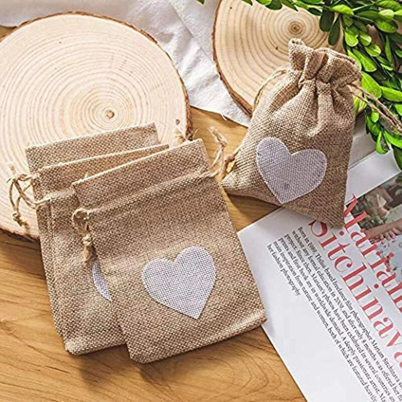 1x džuudist linasest kotist ehted Käsinöörist tolmukindel pingutusnöörist kott Kingipakendi kotid DIY pulmadeks jõulukommide kotid