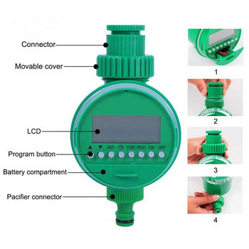 Градинско устройство за контрол на водата Автоматичен таймер за напояване Интелигентен контролер на клапана