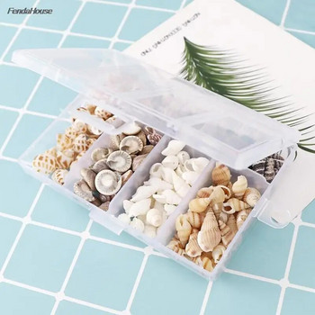 1-3cm 1 BOX Mix Style Natural Shell Φυσικά κοχύλια Conch Mini Conch Corn Screw Διακόσμηση τοίχου DIY Ενυδρείο Landscape Seashells