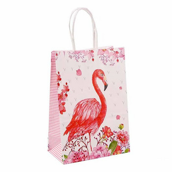 5 τμχ Τσάντες δώρου Flamingo Τσάντες για πάρτι Χαβάης Τσάντες Flamingo με χερούλια για Παιδικά Γενέθλια Νυφικό Baby Shower Party Προμήθειες