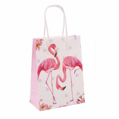 5 tk Flamingo kinkekotid Hawaii peokotid käepidemetega flamingokotid lastele sünnipäevaks pulmadeks mõeldud peotarbed
