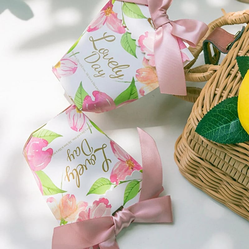 5 ks Flamingo cukrovinky krabica papierové cukrovinky balenie krabice so stuhou pre Flamingo letné narodeniny svadobné párty baliace potreby