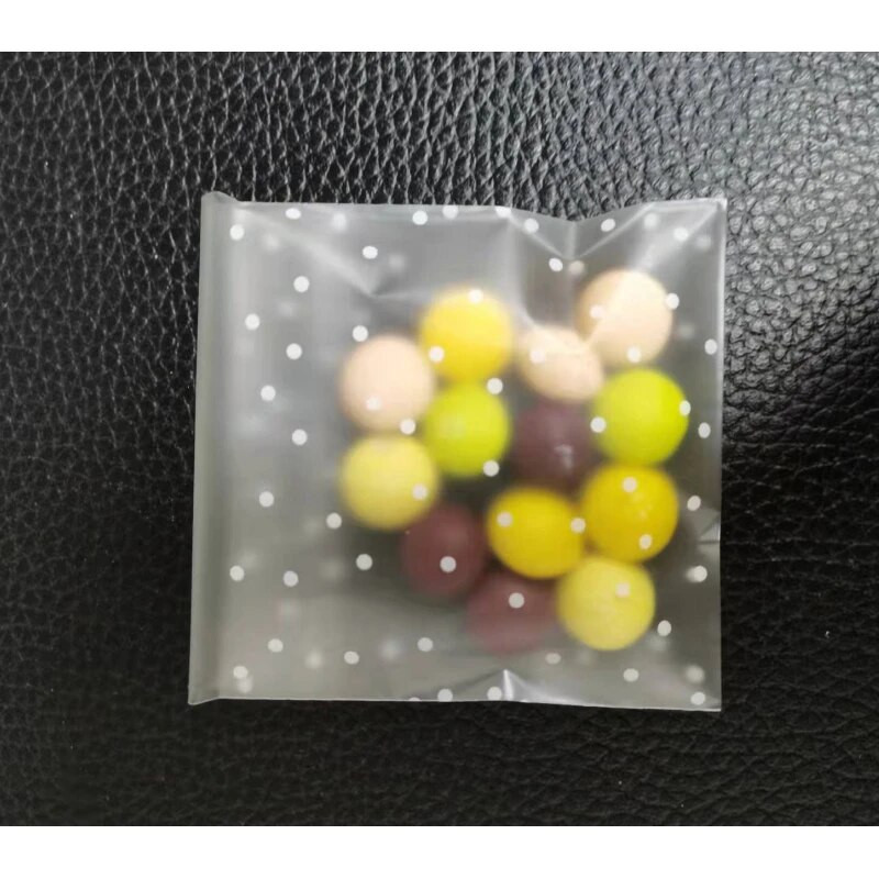 100 db átlátszó pötty táskák kis cipzáras élelmiszer csomagoló zacskók átlátszó frissen tartó porálló visszazárható cukorka süti barkács tároló