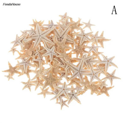 100db tengeri kagyló Méret: 0,5-3 cm Mini Starfish Kézműves dekoráció Természetes tengeri csillagok DIY Beach Cottage Esküvői Dekoráció Kézműves Esküvő