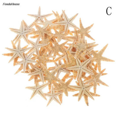 100db tengeri kagyló Méret: 0,5-3 cm Mini Starfish Kézműves dekoráció Természetes tengeri csillagok DIY Beach Cottage Esküvői Dekoráció Kézműves Esküvő