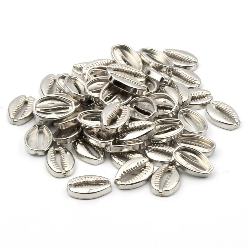 50db műanyag arany ródium tengeri kagylók Coquillage Beach Decor barkácsolás otthoni dekoráció tengeri stílusú ékszer díszítés