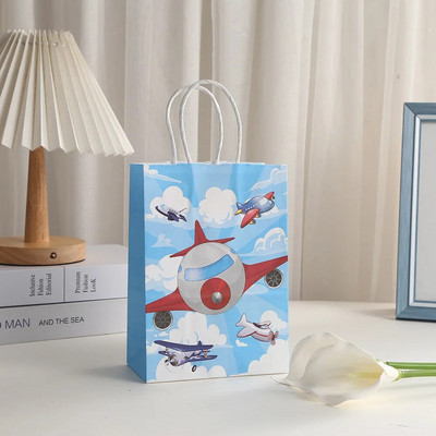 Lėktuvo gėrybių krepšys 6 vnt. Lėktuvo gimtadienio dekoracijos Vaiko gimtadienio dovanos mokykloms reikmenys Kūdikių dušo dekoras