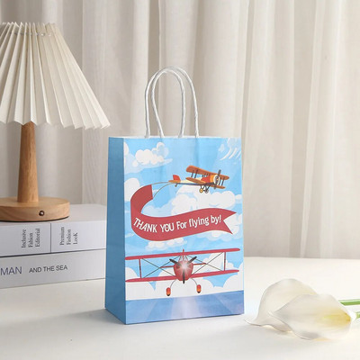 Lėktuvo gėrybių krepšys 6 vnt. Lėktuvo gimtadienio dekoracijos Vaiko gimtadienio dovanos mokykloms reikmenys Kūdikių dušo dekoras