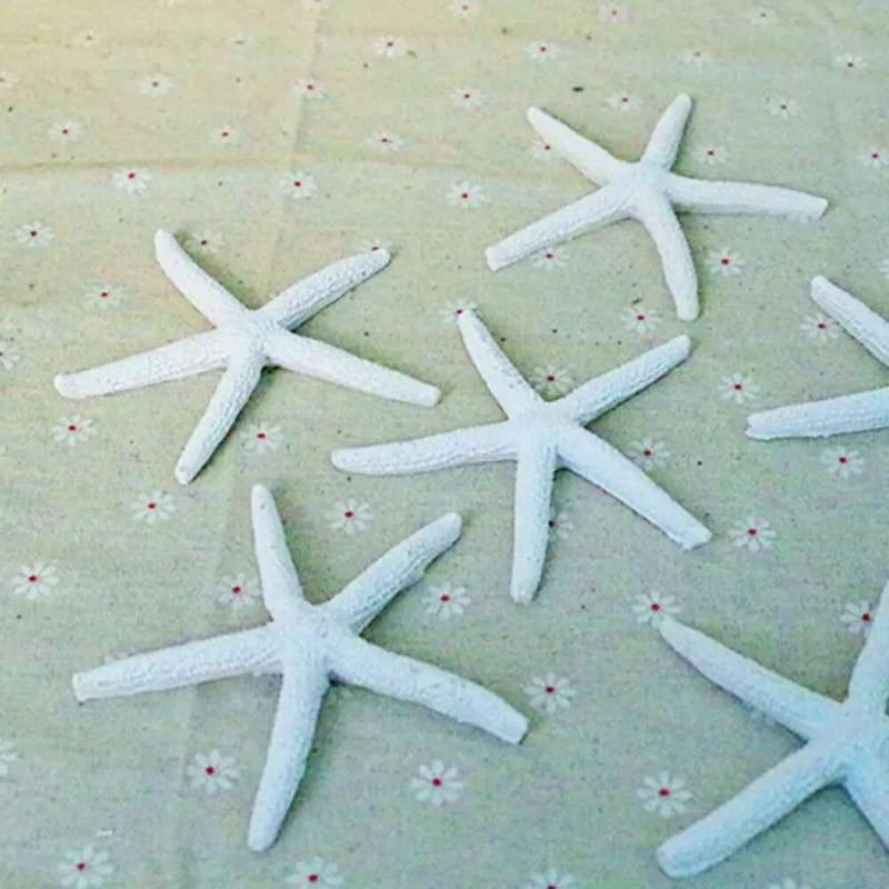 Dropshipping!!Dirbtinės jūrų žvaigždės vienspalvės dekoratyvinės dervos paplūdimio pakrantės jūrų žvaigždės jūrinis ornamentas vestuvėms