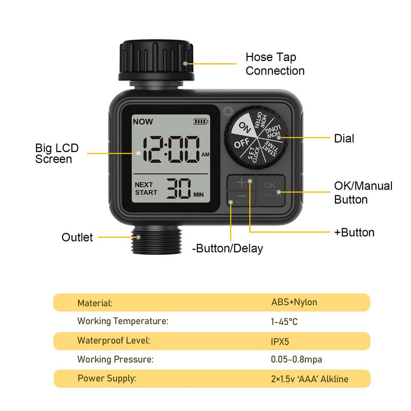 Inteligentni navodnjavač za vrtlarenje na otvorenom Kućna zalivka za cvijeće je praktična i kompaktna