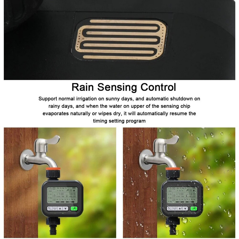 Mjerač vremena za raspršivač Programabilna slavina za crijevo za vodu Tajmer Regulator vremena za navodnjavanje Tajmer za navodnjavanje vrta s ručnom odgodom kiše 1 izlaz