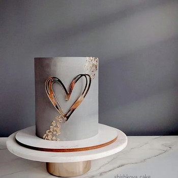 Ins Concise Χρυσό Ακρυλικό Happy Birthday Cake Topper Red Heart Wedding Party Cake Toppers για την ημέρα του Αγίου Βαλεντίνου Δώρο Επιδόρπιο