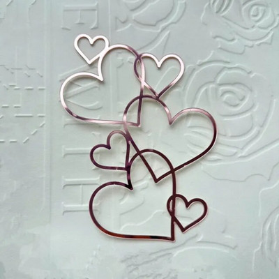 Ins Concise Zelts Akrils Daudz laimes dzimšanas dienas kūkas virsma, sarkana sirds kāzu ballītes kūku pildītāji Valentīna dienas dāvanu deserta dekorēšana