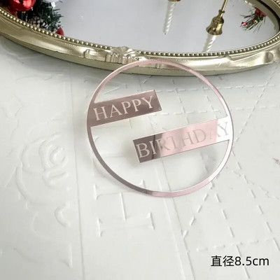 Ins Gold Topper pentru tort La mulți ani, acrilic pentru fetiță, pentru petrecere de aniversare pentru copii, cadou pentru baby shower, decorare pentru desert