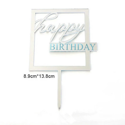 Ins Gold Topper pentru tort La mulți ani, acrilic pentru fetiță, pentru petrecere de aniversare pentru copii, cadou pentru baby shower, decorare pentru desert