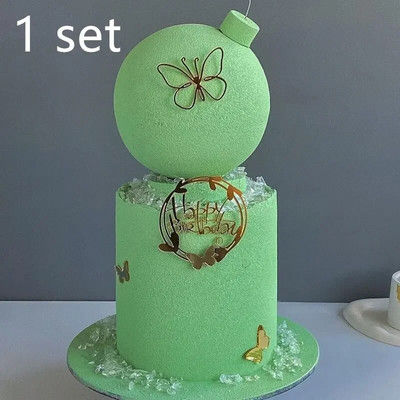 Ins Gold Topper pentru tort La mulți ani, acrilic pentru fetiță, pentru petrecere de aniversare pentru copii, cadou pentru baby shower, decorare pentru desert