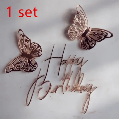 Ins Gold Topper pentru tort La mulți ani, acrilic pentru fetiță, pentru petrecere de aniversare pentru copii, cadou pentru baby shower, decorare pentru desert