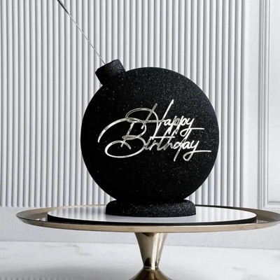 Ins Gold Topper pentru tort La mulți ani, acrilic pentru fetiță, pentru petrecere de aniversare pentru copii, cadou pentru baby shower, decorare pentru desert