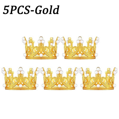 5/1 buc Mini Coroana Decoratiuni Tort Printesa Topper Perla Tiara Copii Ornamente pentru Păr pentru Nunta Ziua de Naștere Decorare Tort