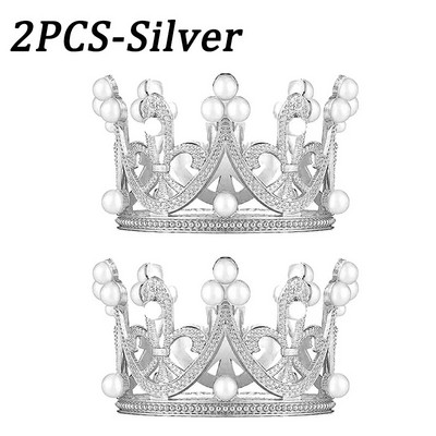 5/1 buc Mini Coroana Decoratiuni Tort Printesa Topper Perla Tiara Copii Ornamente pentru Păr pentru Nunta Ziua de Naștere Decorare Tort