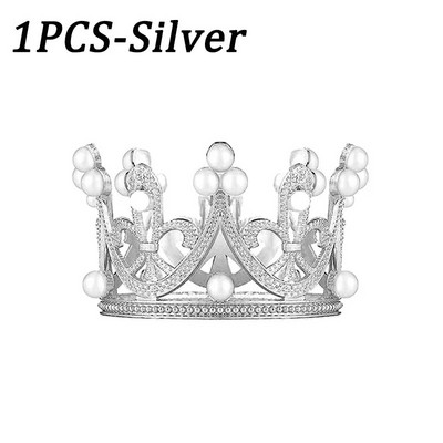 5/1 buc Mini Coroana Decoratiuni Tort Printesa Topper Perla Tiara Copii Ornamente pentru Păr pentru Nunta Ziua de Naștere Decorare Tort