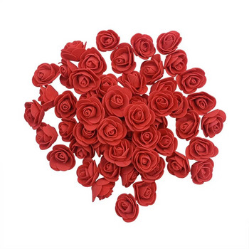 50/100/200 τεμ. 3,5 εκ. Αφρώδες τριαντάφυλλο Τεχνητό λουλούδι Τριαντάφυλλο Αρκουδάκι για Γαμήλιο πάρτι γενεθλίων Διακόσμηση σπιτιού DIY Δώρα Αγίου Βαλεντίνου