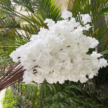 80cm απομίμηση άνθη κερασιάς Τεχνητό λουλούδι Μεταξωτό ύφασμα Μακρύ κλαδί Λουλούδι γάμου Διακόσμηση γραφείου σπιτιού Ανθοσύνθεση