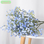 Flori artificiale de gypsophila alb pentru nunta, bricolaj, aranjament de decorare pentru buchet, respirația bebelușului din plastic, flori false, decorațiuni pentru casă