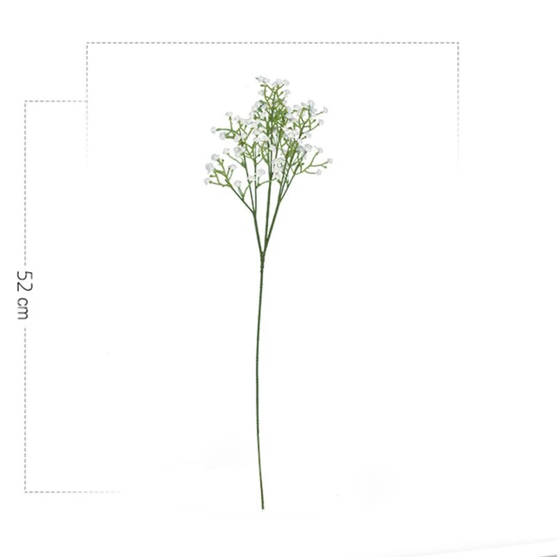 Flori artificiale de gypsophila alb pentru nunta, bricolaj, aranjament de decorare pentru buchet, respirația bebelușului din plastic, flori false, decorațiuni pentru casă