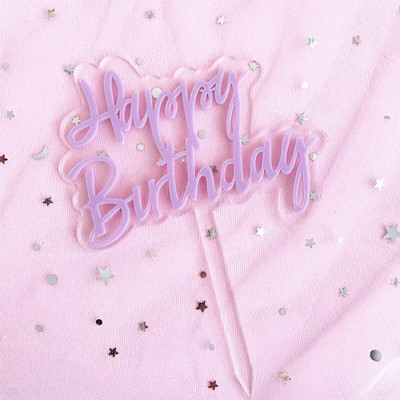 Sretan rođendanski vrh torte Ljubavno srce Umetci za tortu Dekoracije Akrilno zlato srebrno slovo za dječje rođendanske zabave