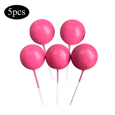 5 vnt. Auksiniai sidabriniai rutuliukai, pagaminti pasidaryk pats, gimtadienio tortų puošmenos Kekselių tortų apmušalai, skirti kūdikių vakarui Vestuvių tortų rutuliukai