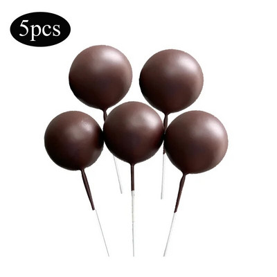 5 vnt. Auksiniai sidabriniai rutuliukai, pagaminti pasidaryk pats, gimtadienio tortų puošmenos Kekselių tortų apmušalai, skirti kūdikių vakarui Vestuvių tortų rutuliukai