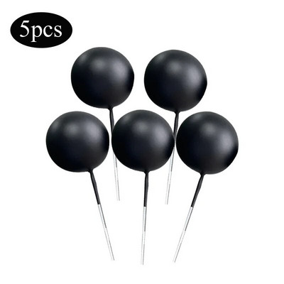 5 vnt. Auksiniai sidabriniai rutuliukai, pagaminti pasidaryk pats, gimtadienio tortų puošmenos Kekselių tortų apmušalai, skirti kūdikių vakarui Vestuvių tortų rutuliukai