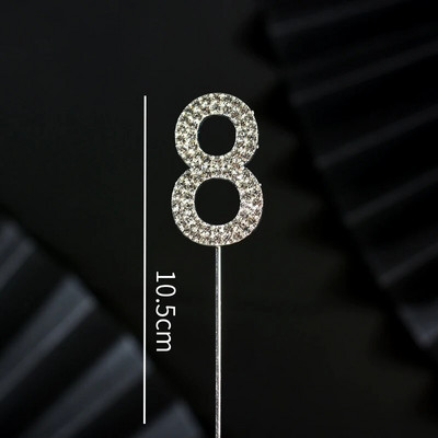 Csillogó strasszos szám tortafestékek arany ezüst 0-9 digitális születésnapi tortadísz esküvői party dekoráció baba zuhany