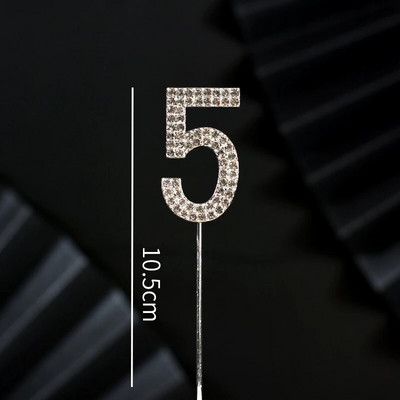 Csillogó strasszos szám tortafestékek arany ezüst 0-9 digitális születésnapi tortadísz esküvői party dekoráció baba zuhany