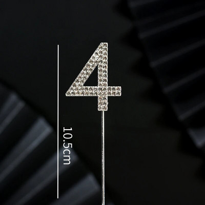 Csillogó strasszos szám tortafestékek arany ezüst 0-9 digitális születésnapi tortadísz esküvői party dekoráció baba zuhany