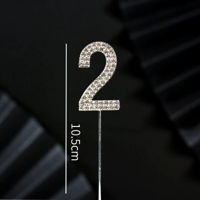 Csillogó strasszos szám tortafestékek arany ezüst 0-9 digitális születésnapi tortadísz esküvői party dekoráció baba zuhany