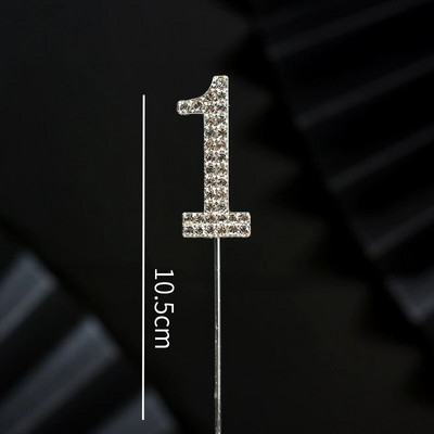 Csillogó strasszos szám tortafestékek arany ezüst 0-9 digitális születésnapi tortadísz esküvői party dekoráció baba zuhany