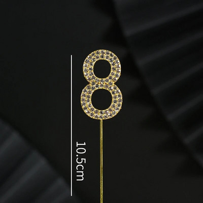 Csillogó strasszos szám tortafestékek arany ezüst 0-9 digitális születésnapi tortadísz esküvői party dekoráció baba zuhany